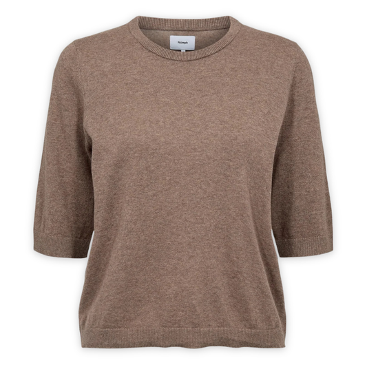 NÜMPH || NUCALLY SS PULLOVER DEEP TAUPE
