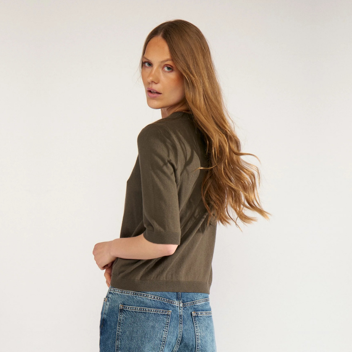 NÜMPH || NUCALLY SS PULLOVER FOREST NIGHT