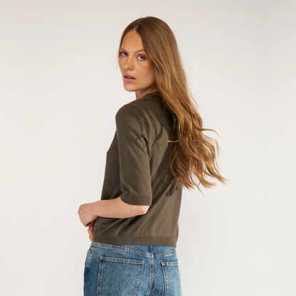 NÜMPH || NUCALLY SS PULLOVER FOREST NIGHT