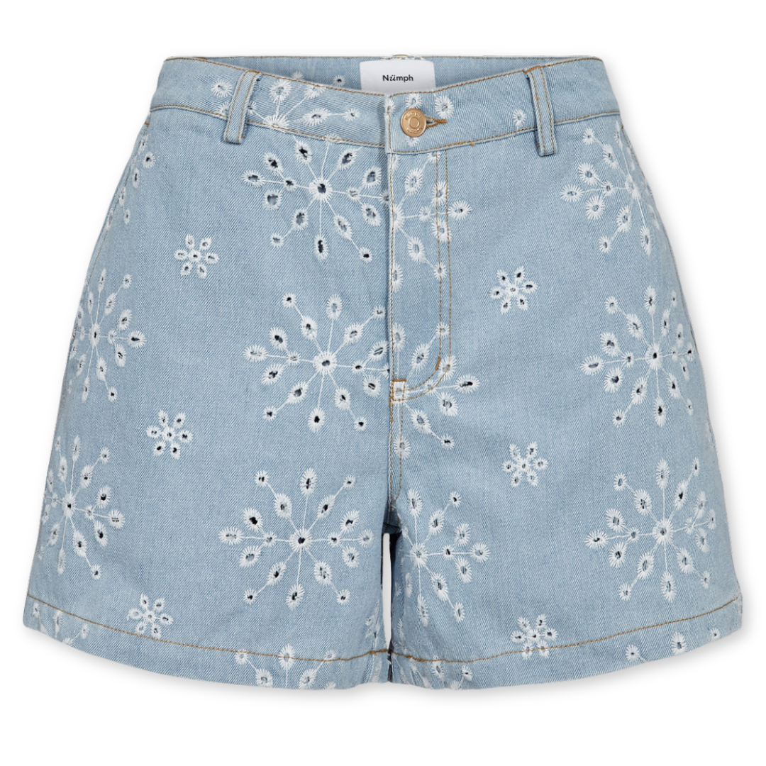 NÜMPH || NUDELILAH SHORTS LIGHT BLUE DENIM