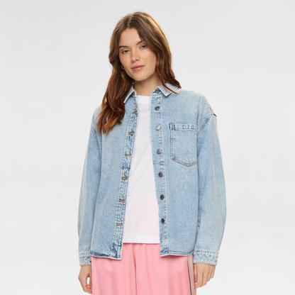 NÜMPH || NUKAYSA DENIM SHIRT LIGHT B. STONEWASH DENIM