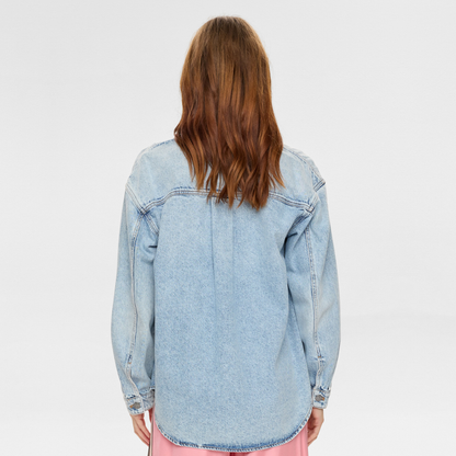 NÜMPH || NUKAYSA DENIM SHIRT LIGHT B. STONEWASH DENIM