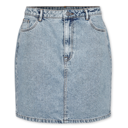 NÜMPH || NUKAYSA DENIM SKIRT LIGHT B. STONEWASH DENIM