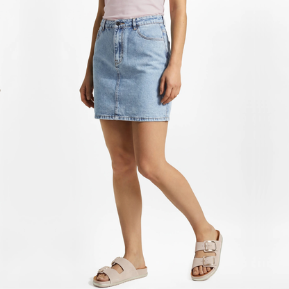 NÜMPH || NUKAYSA DENIM SKIRT LIGHT B. STONEWASH DENIM
