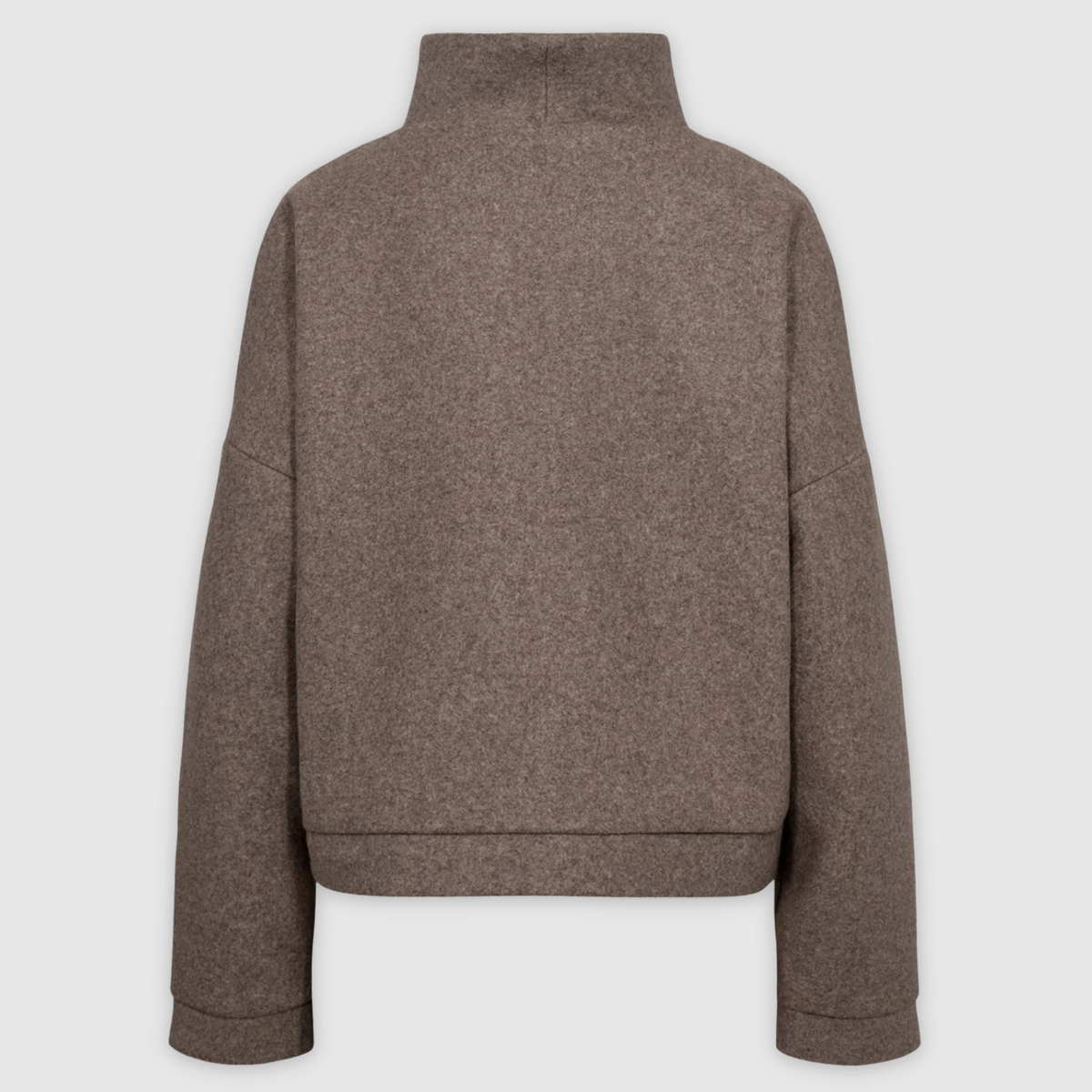 NÜMPH || NUKIMLA ZIP JACKET DEEP TAUPE MELANGE