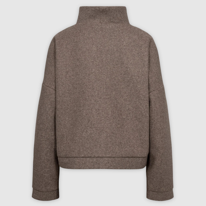 NÜMPH || NUKIMLA ZIP JACKET DEEP TAUPE MELANGE