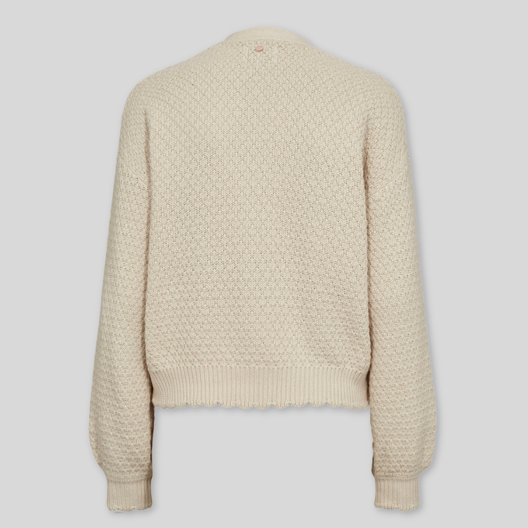 NÜMPH || NUMAGGIE CARDIGAN WHITECAP GRAY