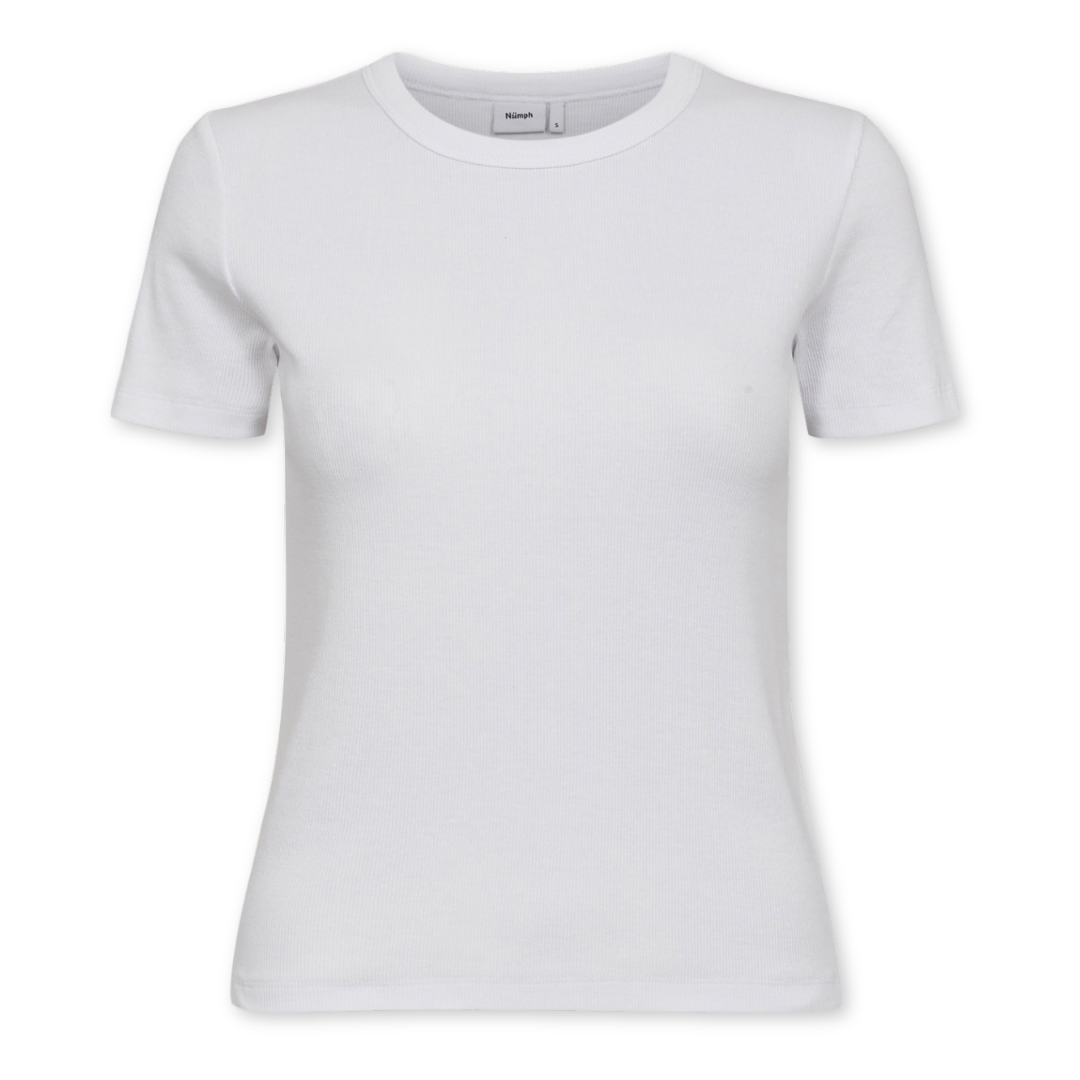 NÜMPH || NUMAKENY CROPPED TEE BRIGHT WHITE