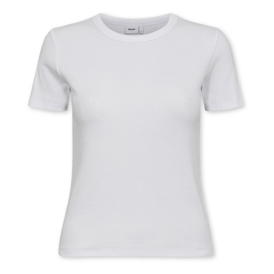 NÜMPH || NUMAKENY CROPPED TEE BRIGHT WHITE
