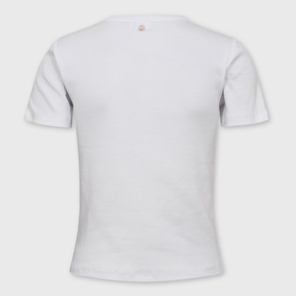 NÜMPH || NUMAKENY CROPPED TEE BRIGHT WHITE