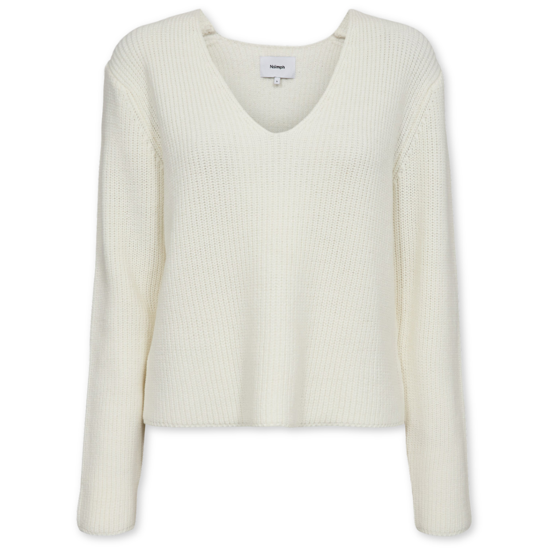 NÜMPH || NUMARSIE LS PULLOVER CLOUD DANCER