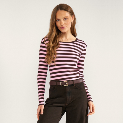 NÜMPH || NUMIXIE LS T-SHIRT-GOTS BONBON