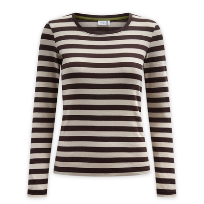 NÜMPH || NUMIXIE LS T-SHIRT-GOTS BLACK COFFEE