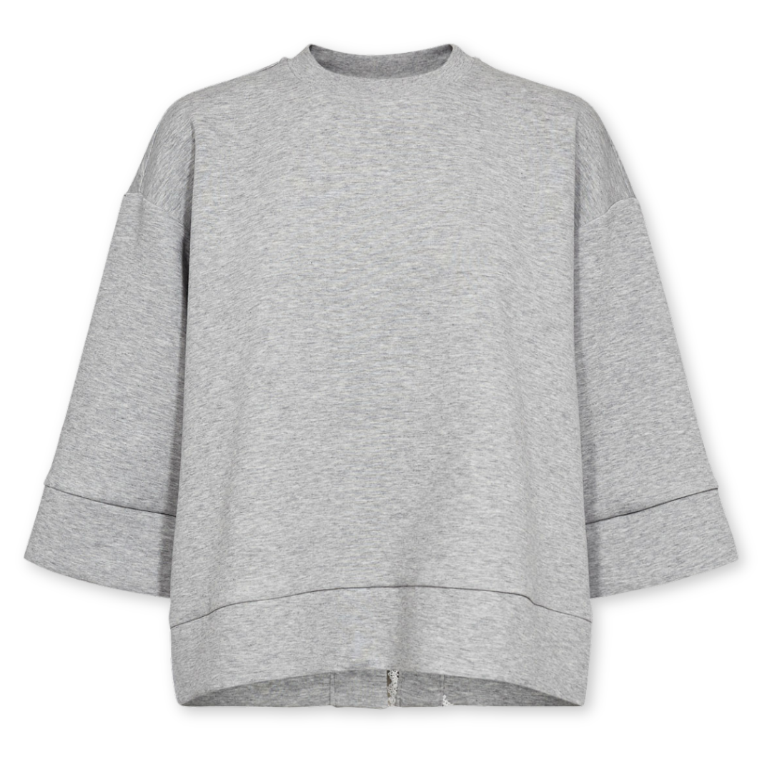 NÜMPH || NUNATHALIE SWEAT MEDIUM GREY MEL.