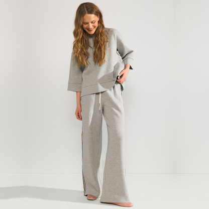NÜMPH || NUNATHALIE SWEAT MEDIUM GREY MEL.