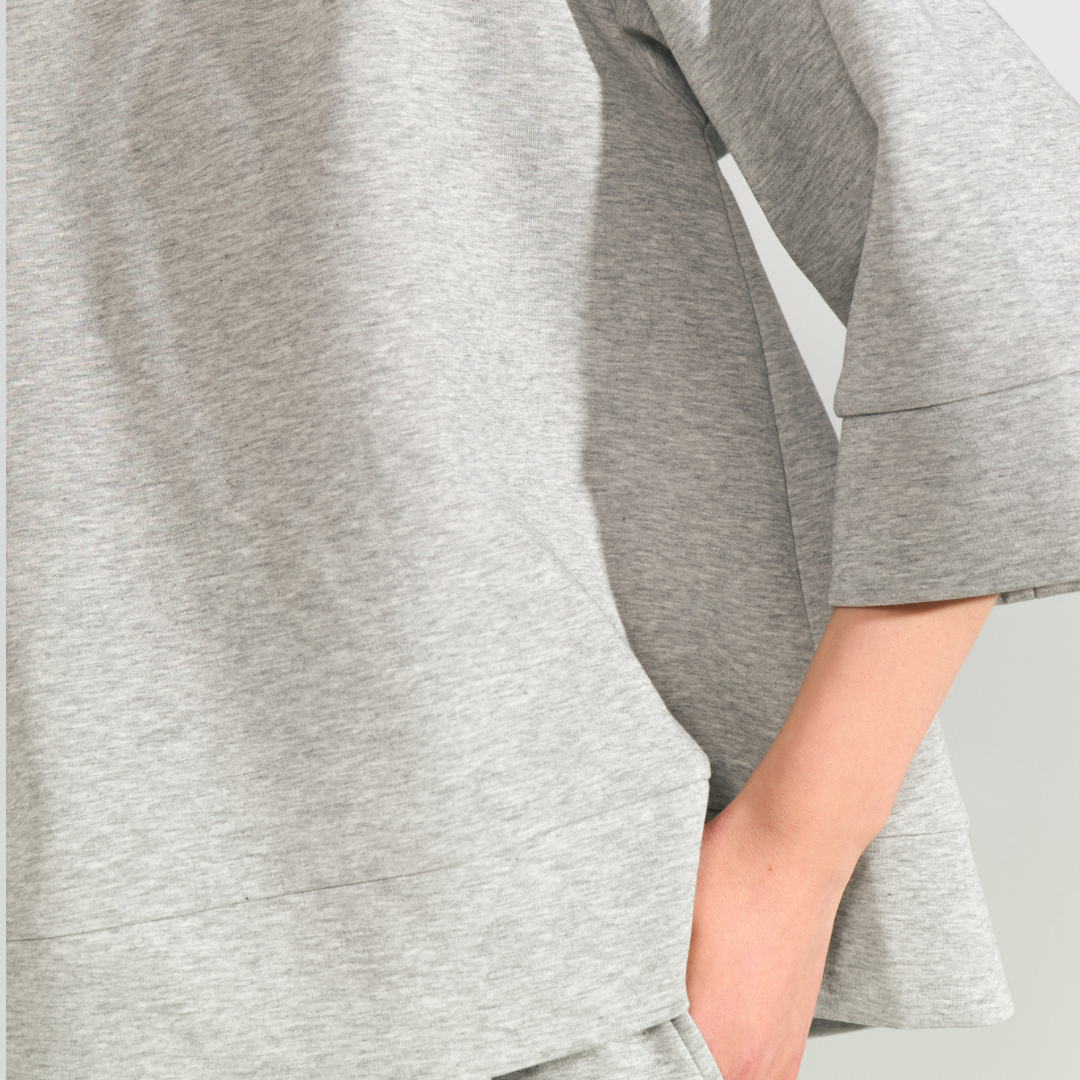 NÜMPH || NUNATHALIE SWEAT MEDIUM GREY MEL.