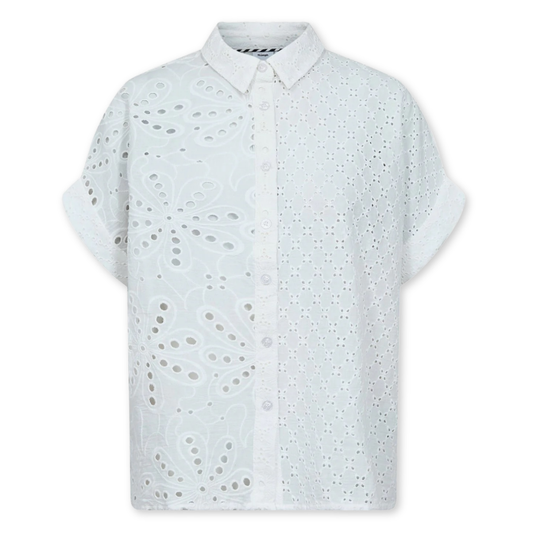 NÜMPH || NUPALMA SLEEEVELESS SHIRT BRIGHT WHITE