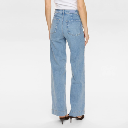 NÜMPH || NUPARIS HR WIDE ACID JEANS LIGHT BLUE DENIM