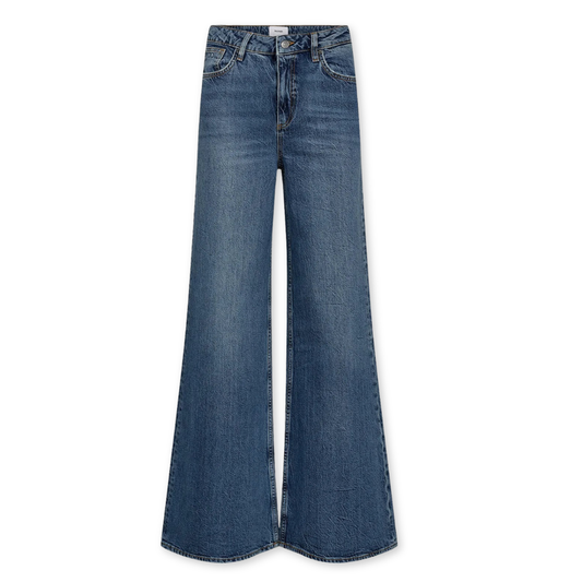 NÜMPH || NUPISA HR WIDE JEANS MEDIUM BLUE DENIM 34“