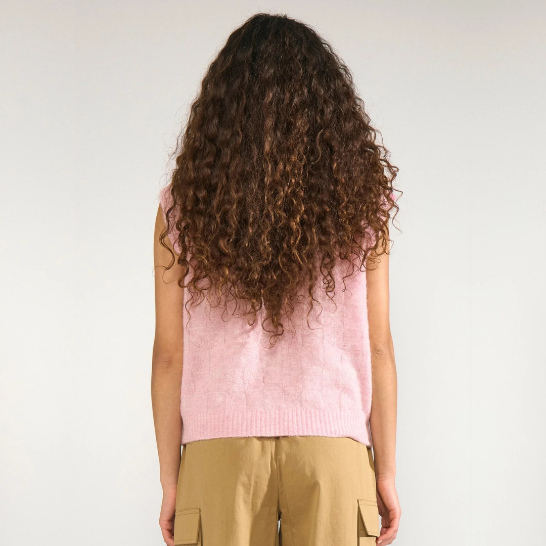 NÜMPH || NURIETTE CHECK VEST PINK LADY