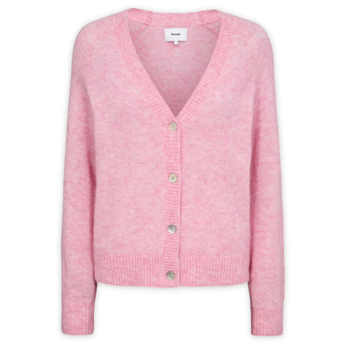 NÜMPH || NURIETTE DEEP V-NECK CARDIGAN BONBON
