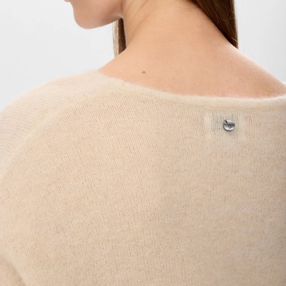 NÜMPH || NURIETTE V-NECK PULLOVER GRAY MORN