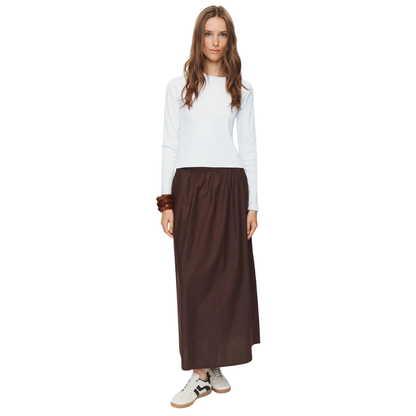 NÜMPH || NURILEY LS CROPPED TEE BRIGHT WHITE