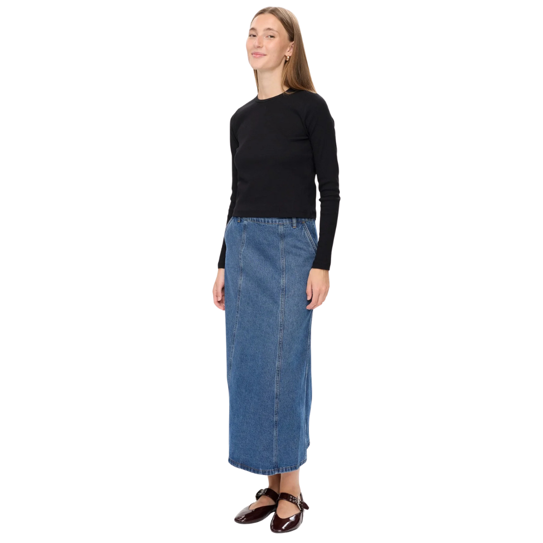 NÜMPH || NURILEY LS CROPPED TEE CAVIAR