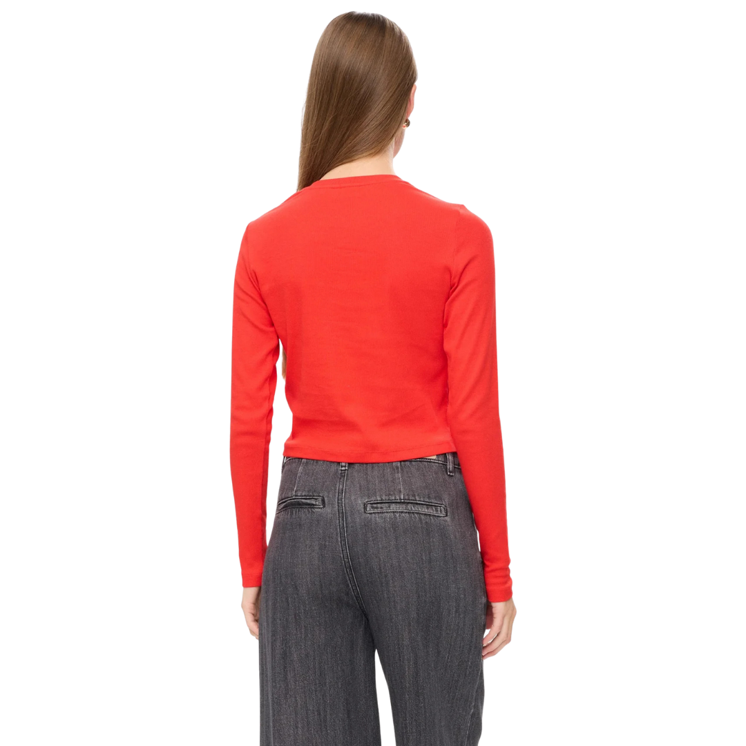 NÜMPH || NURILEY LS CROPPED TEE FIERY RED