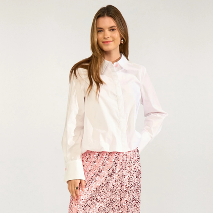 NÜMPH || NUSAMIRA SHIRT BRIGHT WHITE