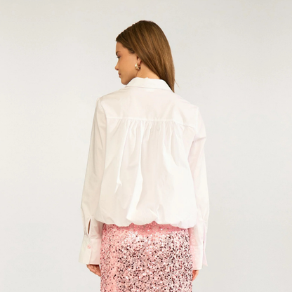 NÜMPH || NUSAMIRA SHIRT BRIGHT WHITE