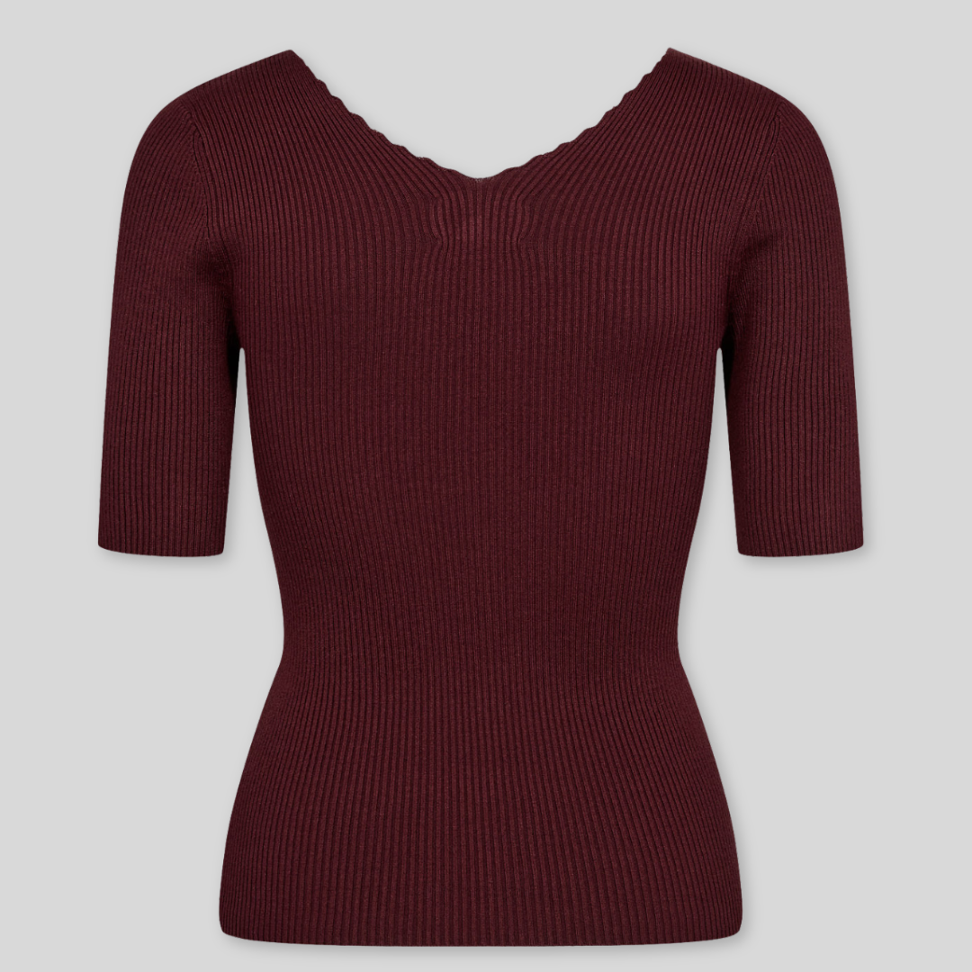 NÜMPH || NUAYELET PULLOVER CROPPED FIG