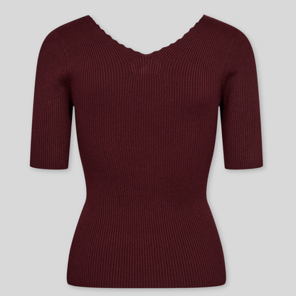 NÜMPH || NUAYELET PULLOVER CROPPED FIG