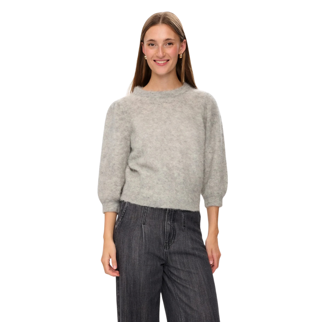 NÜMPH || NUSURI BRUSHED SS PULLOVER CHATEAU GRAY