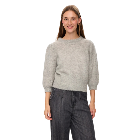 NÜMPH || NUSURI BRUSHED SS PULLOVER CHATEAU GRAY