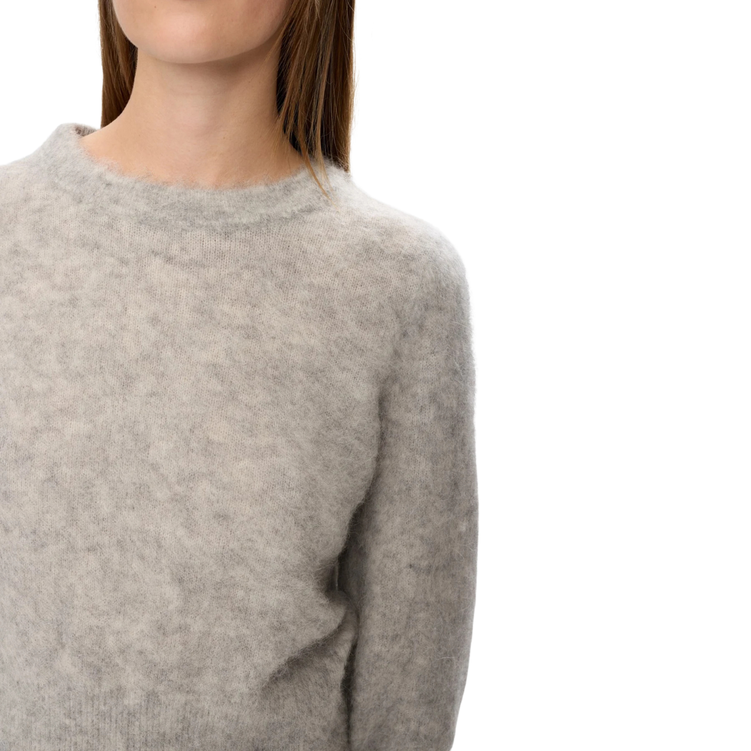 NÜMPH || NUSURI BRUSHED SS PULLOVER CHATEAU GRAY