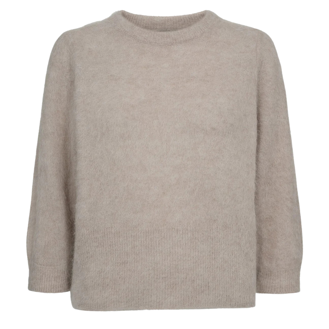 NÜMPH || NUSURI BRUSHED SS PULLOVER CHATEAU GRAY