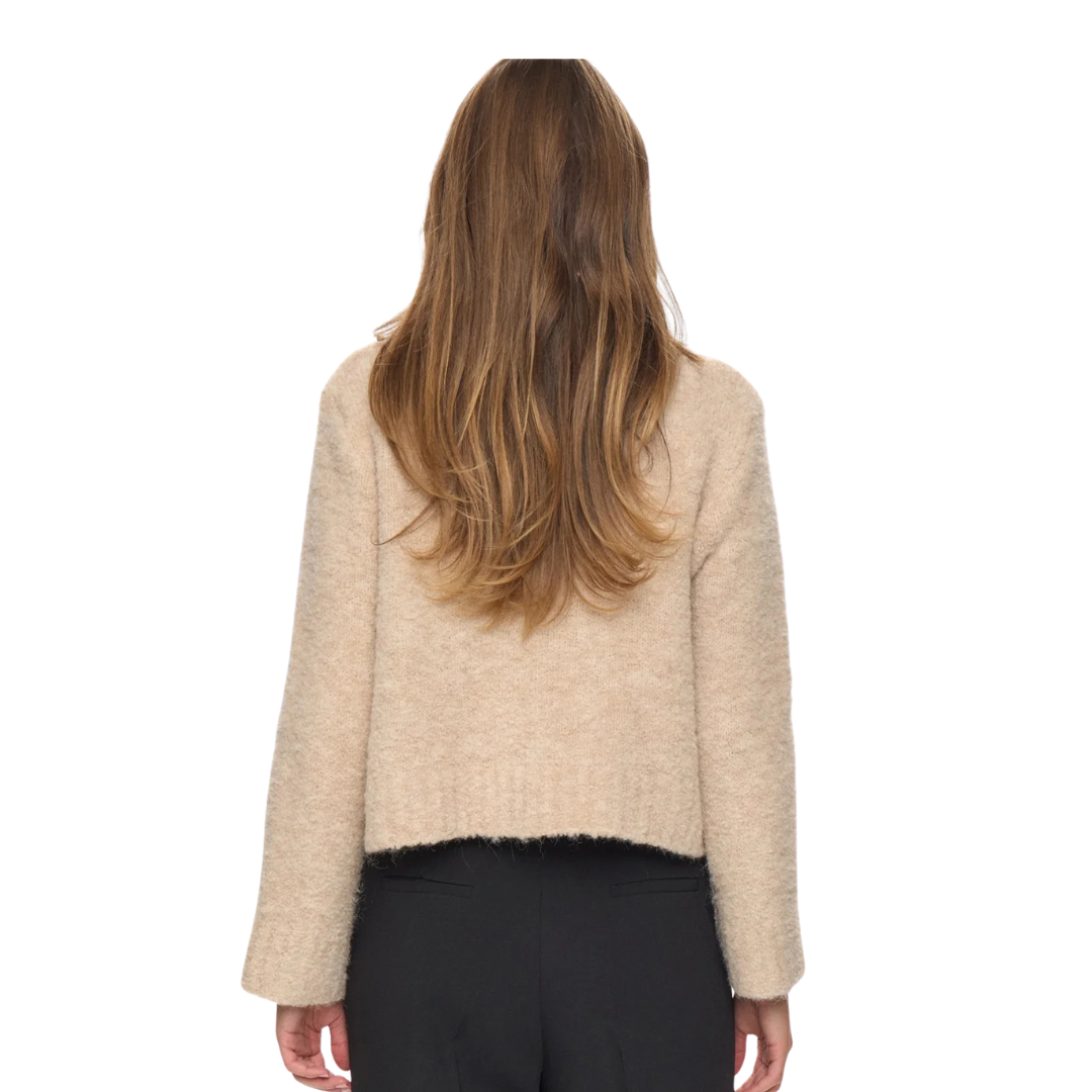 NÜMPH || NUWILLA CROPPED PULLOVER BIRCH MELANGE