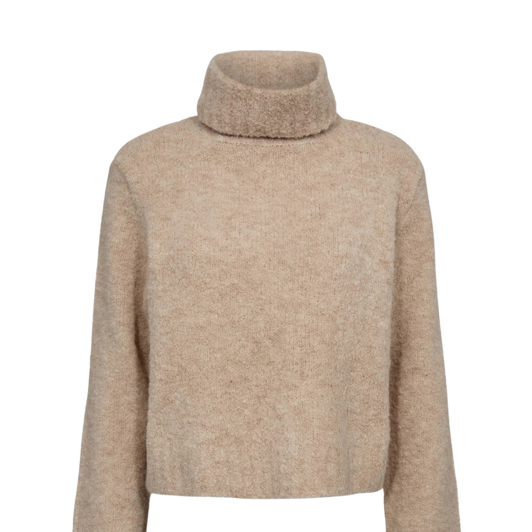 NÜMPH || NUWILLA CROPPED PULLOVER BIRCH MELANGE