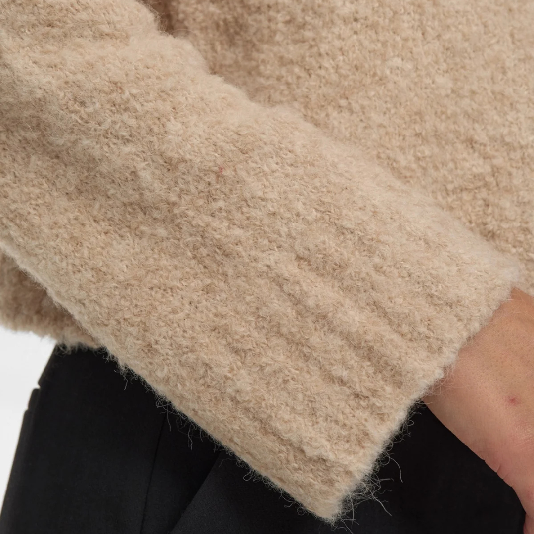 NÜMPH || NUWILLA CROPPED PULLOVER BIRCH MELANGE