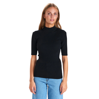 NÜMPH || NUBIA SS PULLOVER CROPPED Caviar