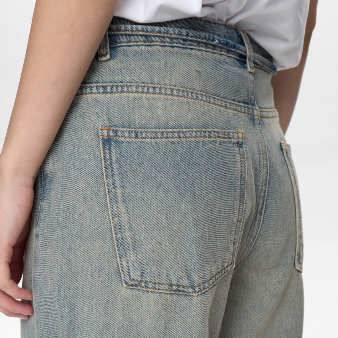 NÜMPH || NUBROOKLYN HR WIDE TINTED JEANS LIGHT TINTED BLUE