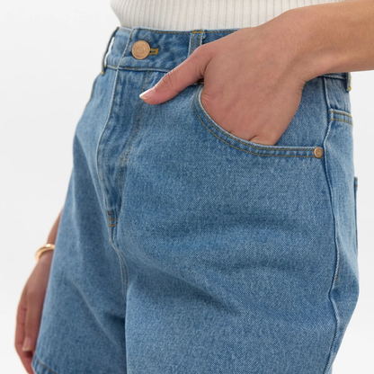 NÜMPH || NUVIRGINIA DENIM SHORTS LIGHT BLUE