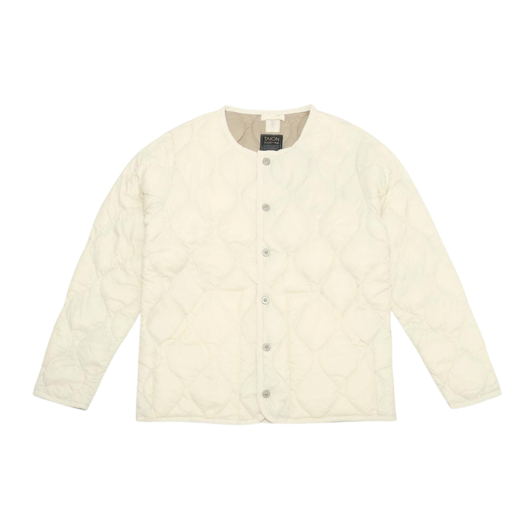 TAION || MILITARY CREW NECK DOWN JKT OFF WHITE
