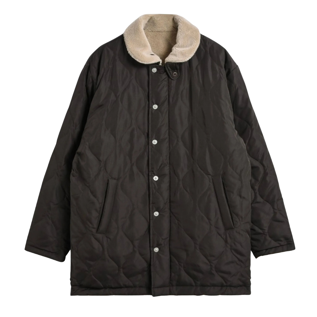 TAION || MILITARY RIVERSIBLE DOWN BOA JACKET CHOCO BEIGE