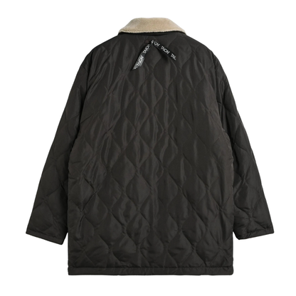 TAION || MILITARY RIVERSIBLE DOWN BOA JACKET CHOCO BEIGE