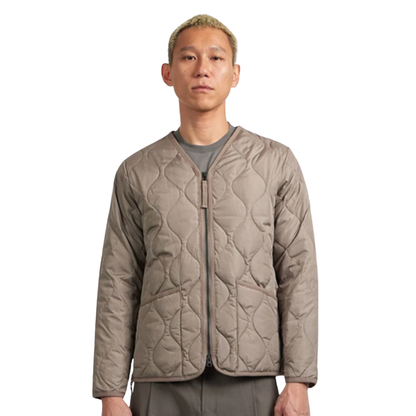 TAION || UNISEX MILITARY ZIP V NECK DOWN JKT L.MOCCA