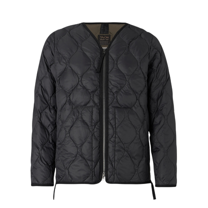 TAION ||  UNISEX MILITARY ZIP V NECK JKT BLACK