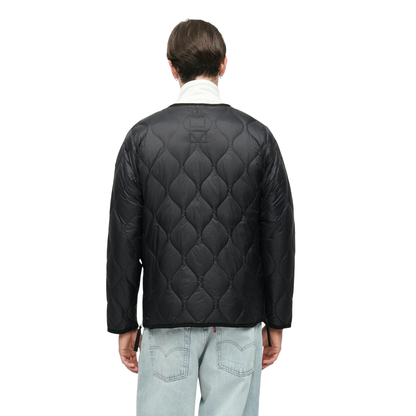 TAION ||  UNISEX MILITARY ZIP V NECK JKT BLACK