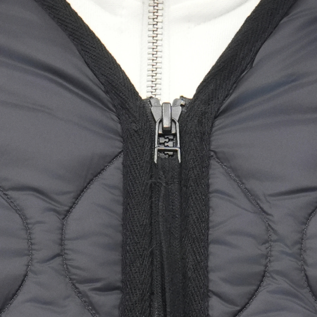 TAION ||  UNISEX MILITARY ZIP V NECK JKT BLACK